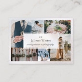 Elegant Spure Silk Pearl Foto Collage Fotografie Visitekaartje (Voorkant)