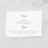 Elegant Spure Silk Pearl Foto Collage Fotografie Visitekaartje (Achterkant)