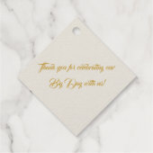 Elegant Square Floral Dried Pampas Grass Real Bedankjes Labels (Achterkant)