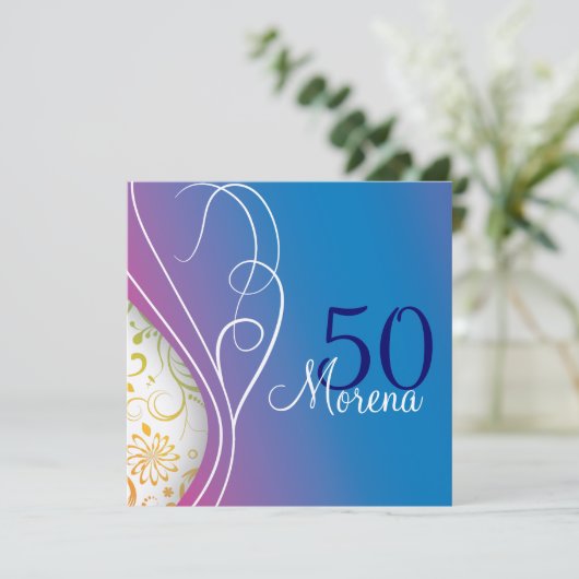 Elegant Square Invitation Kaart (Staand voorkant)