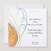 Elegant Square Invitation Kaart (Achterkant)