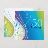 Elegant Square Invitation Kaart (Voorkant / Achterkant)