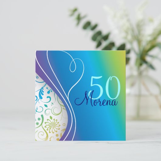 Elegant Square Invitation Kaart (Staand voorkant)