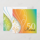 Elegant Square Invitation Kaart (Voorkant / Achterkant)