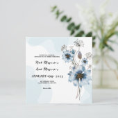 Elegant Square Kaart Wedding Invitation Kaart Desi (Staand voorkant)