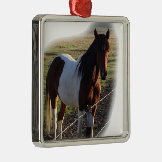 Elegant Square Metal Ornament (Rechts)