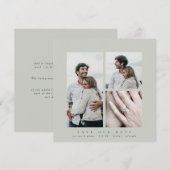 Elegant Square Multi Photo Save The Date (Voorkant / Achterkant)