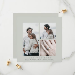 Elegant Square Multi Photo Save The Date