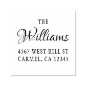 Elegant Square Return Address Self-Inking Stamp Zelfinktende Stempel (Design)