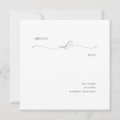 Elegant Square Swash Wedding Save the Date (Voorkant)
