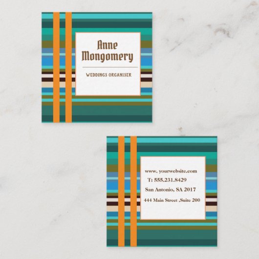 Elegant Square Visitekaartje (Voorkant / Achterkant)