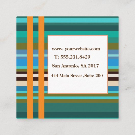 Elegant Square Visitekaartje (Achterkant)