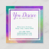 Elegant Square Visitekaartje (Achterkant)