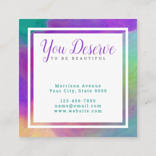 Elegant Square Visitekaartje (Achterkant)