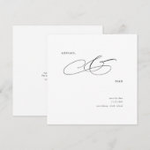 Elegant Square Wedding Save the Date (Voorkant / Achterkant)