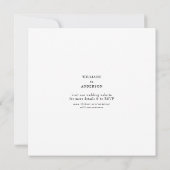 Elegant Square Wedding Save the Date (Achterkant)