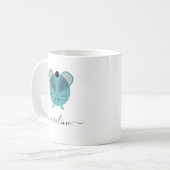 Elegant Squash Rackets & Girls Name Sport Design Koffiemok (Voorkant links)