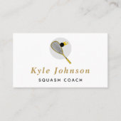 Elegant Squash Racquetball Coach Sports Instructor Visitekaartje (Voorkant)