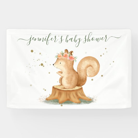 Elegant Squirrel wildlife farm forest animal Spandoek (Horizontaal)