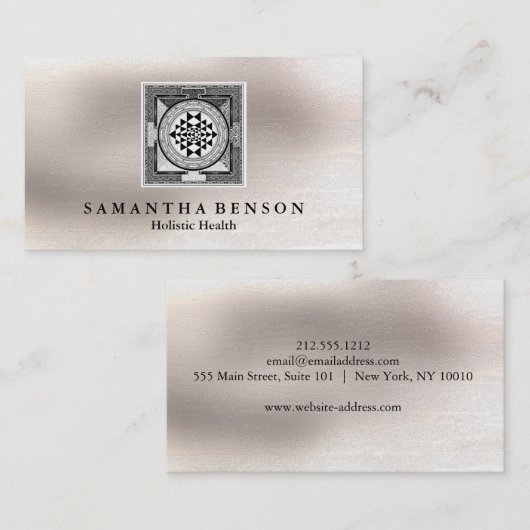 Elegant Sri Yantra/Sri Chakra Visitekaartje (Voorkant / Achterkant)