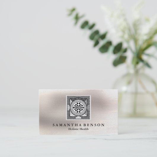 Elegant Sri Yantra/Sri Chakra Visitekaartje (Staand voorkant)