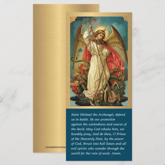 Elegant St. Michael Prayer Religieuze (Voorkant / Achterkant)