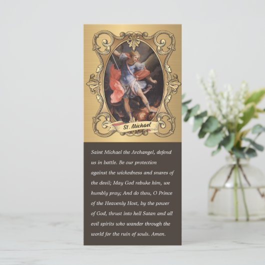 Elegant St. Michael Prayer Religieuze (Staand voorkant)