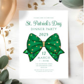 Elegant St. Patrick's Day dinerfeest Kaart