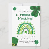 Elegant St. Patrick's Day Feest Kaart (Voorkant)