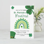 Elegant St. Patrick's Day Feest Kaart (Staand voorkant)
