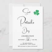Elegant St Patrick's Day-feest Kaart (Voorkant)