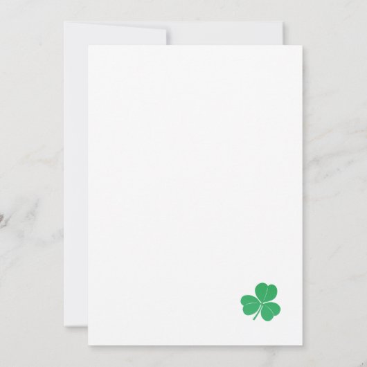 Elegant St Patrick's Day-feest Kaart (Achterkant)