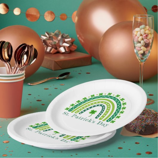 Elegant St. Patrick's Day Feest Papieren Bordje (Multi)