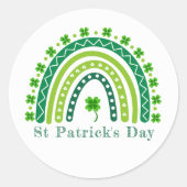 Elegant St. Patrick's Day Feest Ronde Sticker (Voorkant)