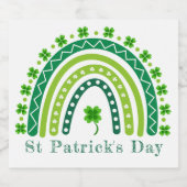 Elegant St. Patrick's Day Feest Sparkling Wijnetiket (Enkel label)