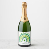 Elegant St. Patrick's Day Feest Sparkling Wijnetiket (Voorkant)