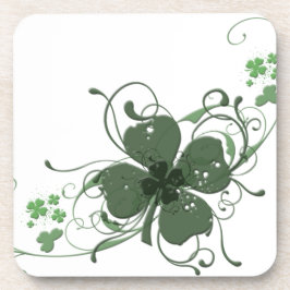 Elegant St. Patrick's Day Shamrock Design Art Drankjes Onderzetter