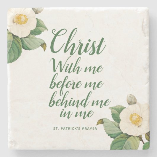 Elegant St. Patrick's Prayer Stenen Onderzetter (Voorkant)