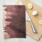 Elegant Stad Praag Acrylwerk | Theedoek (Quarter Fold)