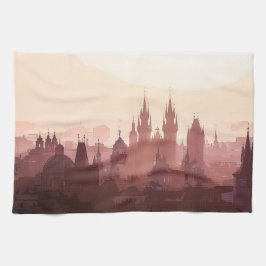 Elegant Stad Praag Acrylwerk | Theedoek