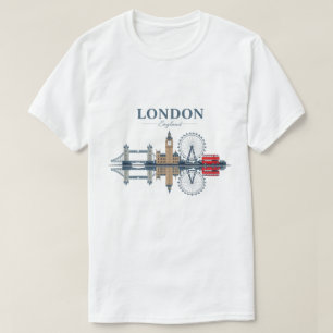 Elegant Stadsgezicht Minimalistische Londense Silh T-shirt