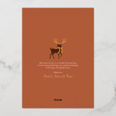 Elegant Stag Gold Folie Feestdagenkaart (Achterkant)