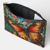 Elegant stain glass butterfly garden etui (Open)