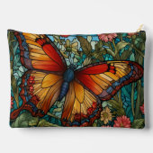 Elegant stain glass butterfly garden etui (Achterkant)