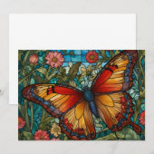 Elegant stain glass butterfly garden kaart (Voorkant / Achterkant)
