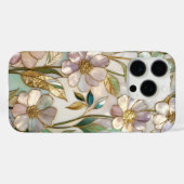 Elegant Stained Glass iPhone Case Soft Pastel Flow (Achterkant (horizontaal))
