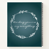 Elegant stalen blauwe letters naar mijn zoon ontwe notitieboek (Achterkant)