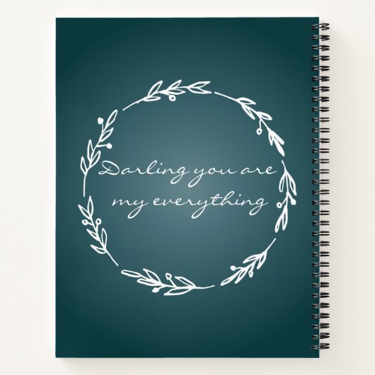 Elegant stalen blauwe letters naar mijn zoon ontwe notitieboek (Achterkant)