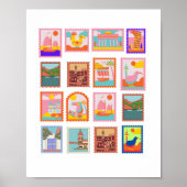 ELEGANT STAMPS ART Poster (Voorkant)