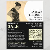 Elegant Stance, vrouwenkledingwinkel Adverteren Flyer (Voorkant)